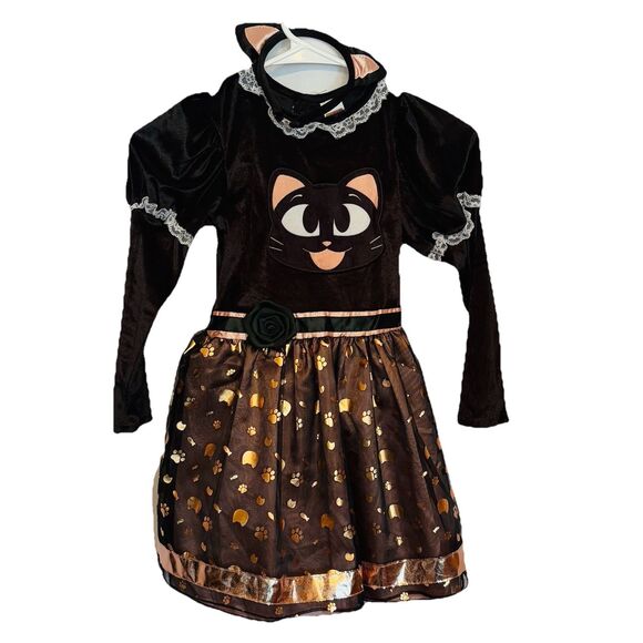 Spooktacular Creations Girls Black Kitty Cat Halloween Costume Dress Size Small - Picture 7 of 9